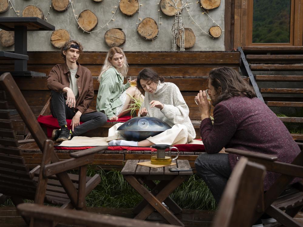 Nacho conjunto de alojamientos rusticos para grupos y eventos